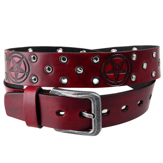 Leather &amp; Steel Fashion Red Ring 120